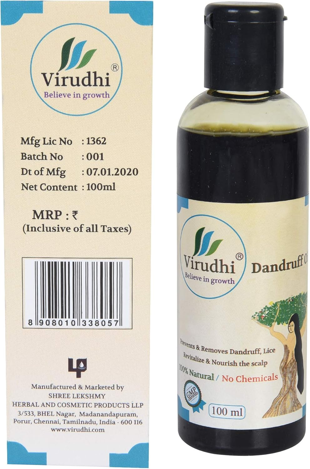 Virudhi Dandruff Control Oil | Prevents & Removes Dandruff | Soothes Irritable and Itchy Scalp (Ayurvedic) 100Ml image number 4