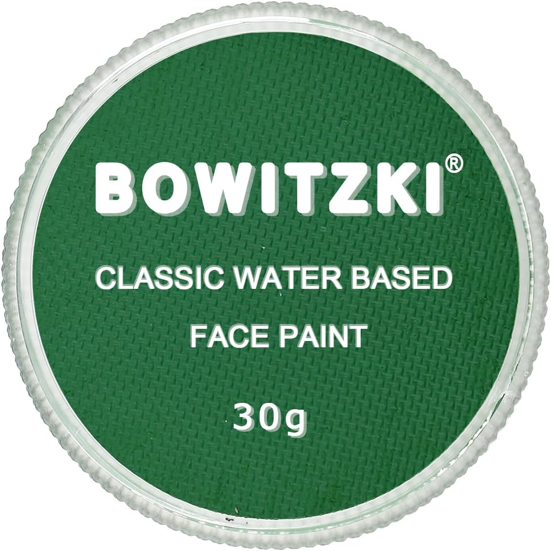 Bowitzki Professional Face Paint Body Paint Water Based Face Painting Makeup Safe for Kids and Adults Split Cake Single Color 30G Halloween Christmas Party (Neon Blue)