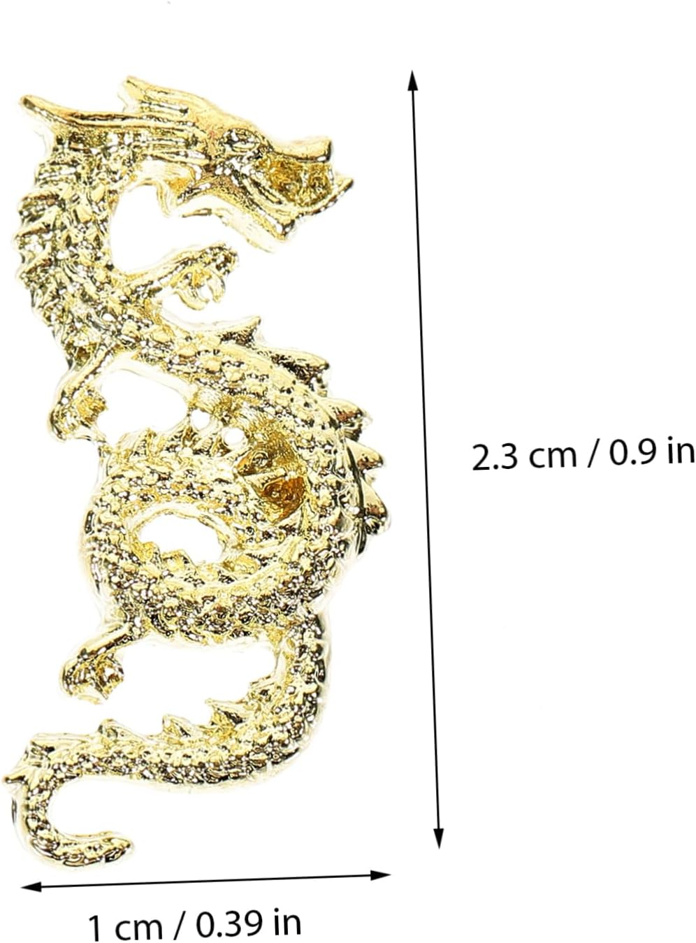 Nail Art Charms Small Gold Dragon Design 10Pcs Manicure Gems Nail Decoration Supplies for Women Christmas DIY - Silver image number 2