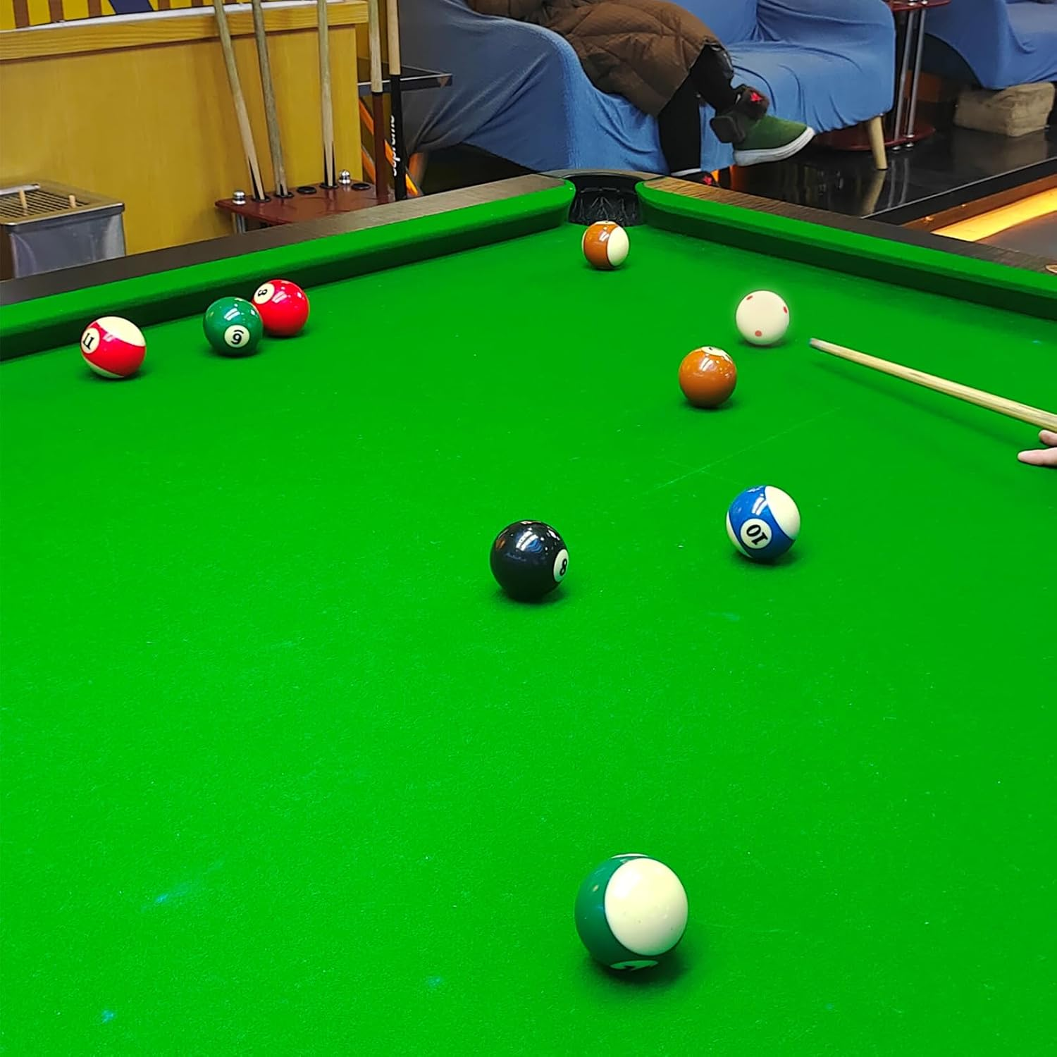 2 Pcs Billiard Training Cue Ball,Pool Cue Ball Practice with Dots,Inchluded Billiard Gloves,Pool Table Marker Dots,Billiard Balls Used in American Billiards Eight Balls image number 1