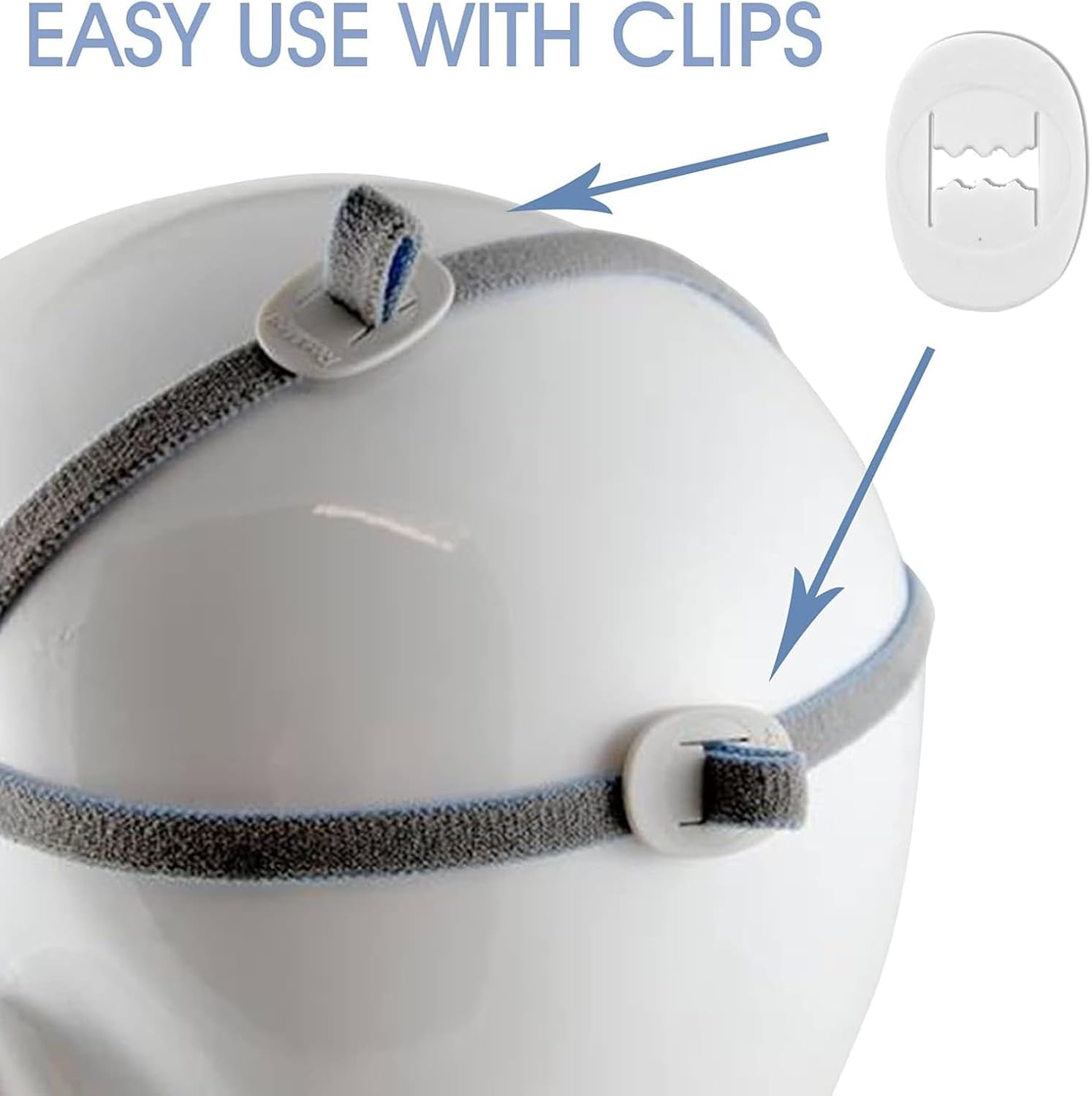 3 Pack Super Elastic Adjustment Straps， Compatible with Airfit P10 N30- Advanced Upgraded P10 N30 Strap，Nose Pillow, Built-In Clip (Blue) image number 4