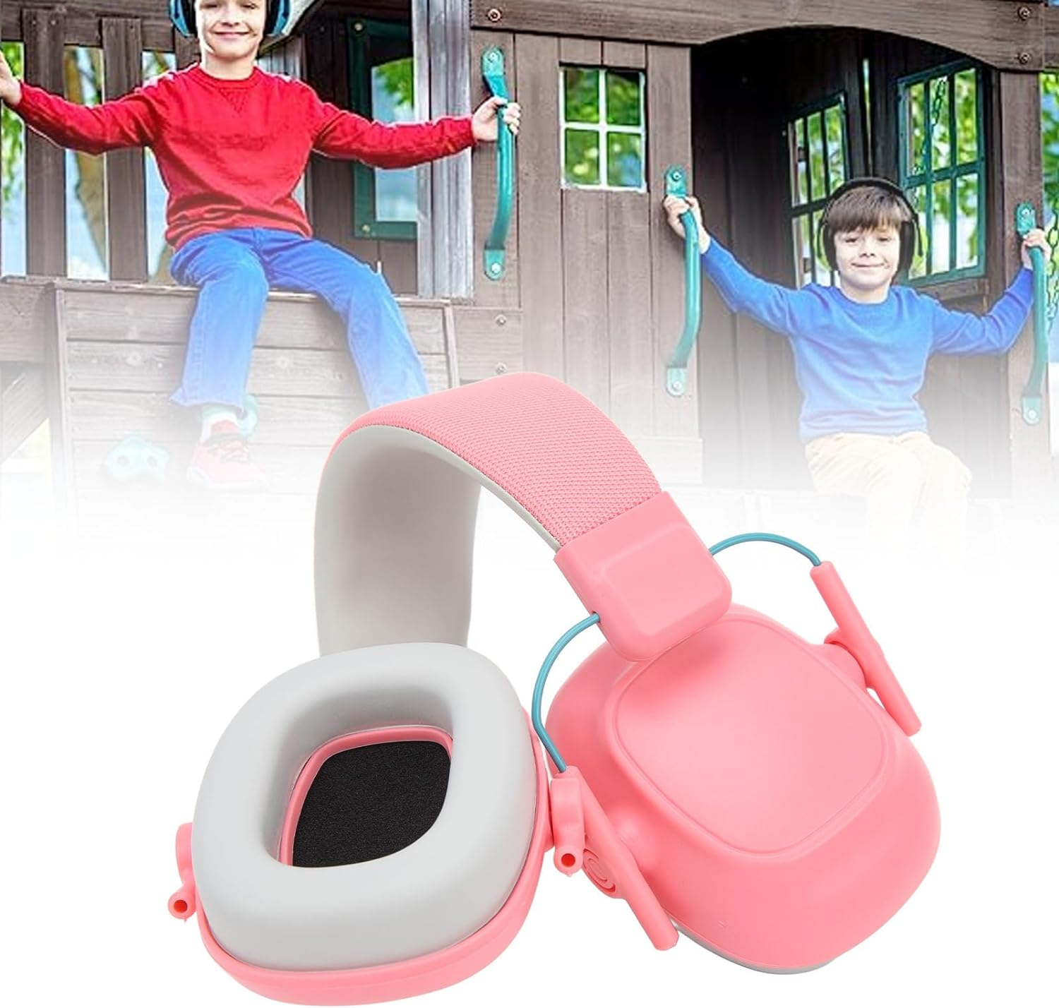 Kids Ear Safety Ear Muffs, NRR 22Db Kids Noise Cancelling Headphones for Concerts, Fireworks, Air Shows, Adjustable Sound Proof Hearing Protector for Autism, Toddler image number 1