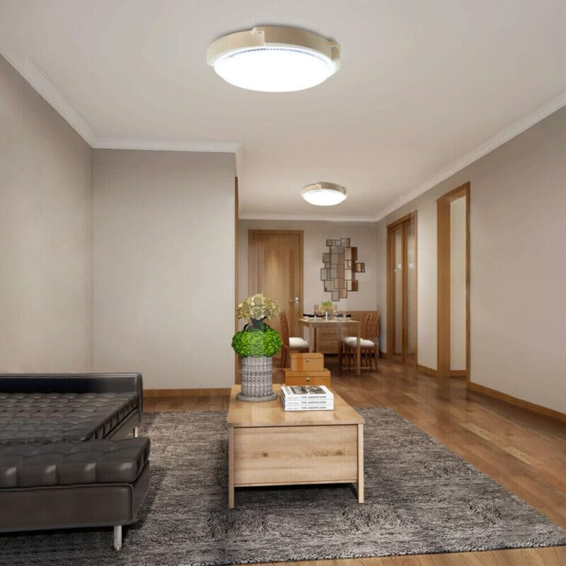 Solar Powered 24/28/32Cm LED Ceiling Light Bedroom Garden Garage Shed Tent Lamp (32CM)