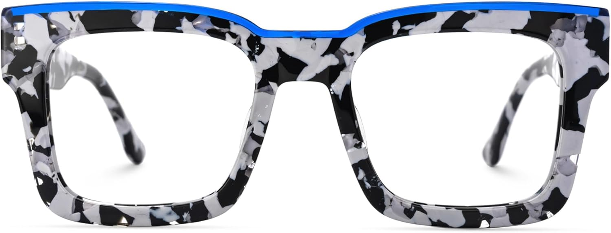 Zeelool Thick Square Glasses Frame for Men Non- Clear Lens Eyeglasses Vorse JGA796000