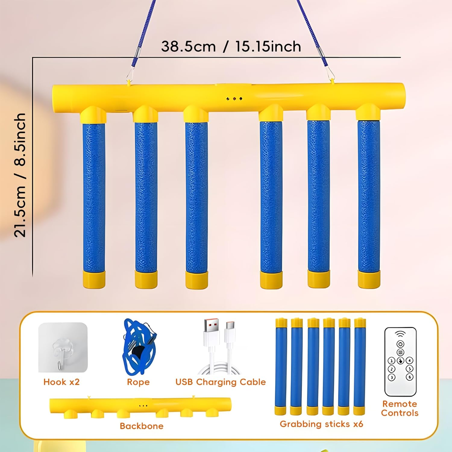 Upgrade Reflex Challenge Game &ndash; Remote Control Catching Drop Sticks Game &ndash; Hand Eye Coordination Reaction Training Toy for Kids & Adults, 3 Adjustable Speeds, Great Gift Active Family Play image number 6