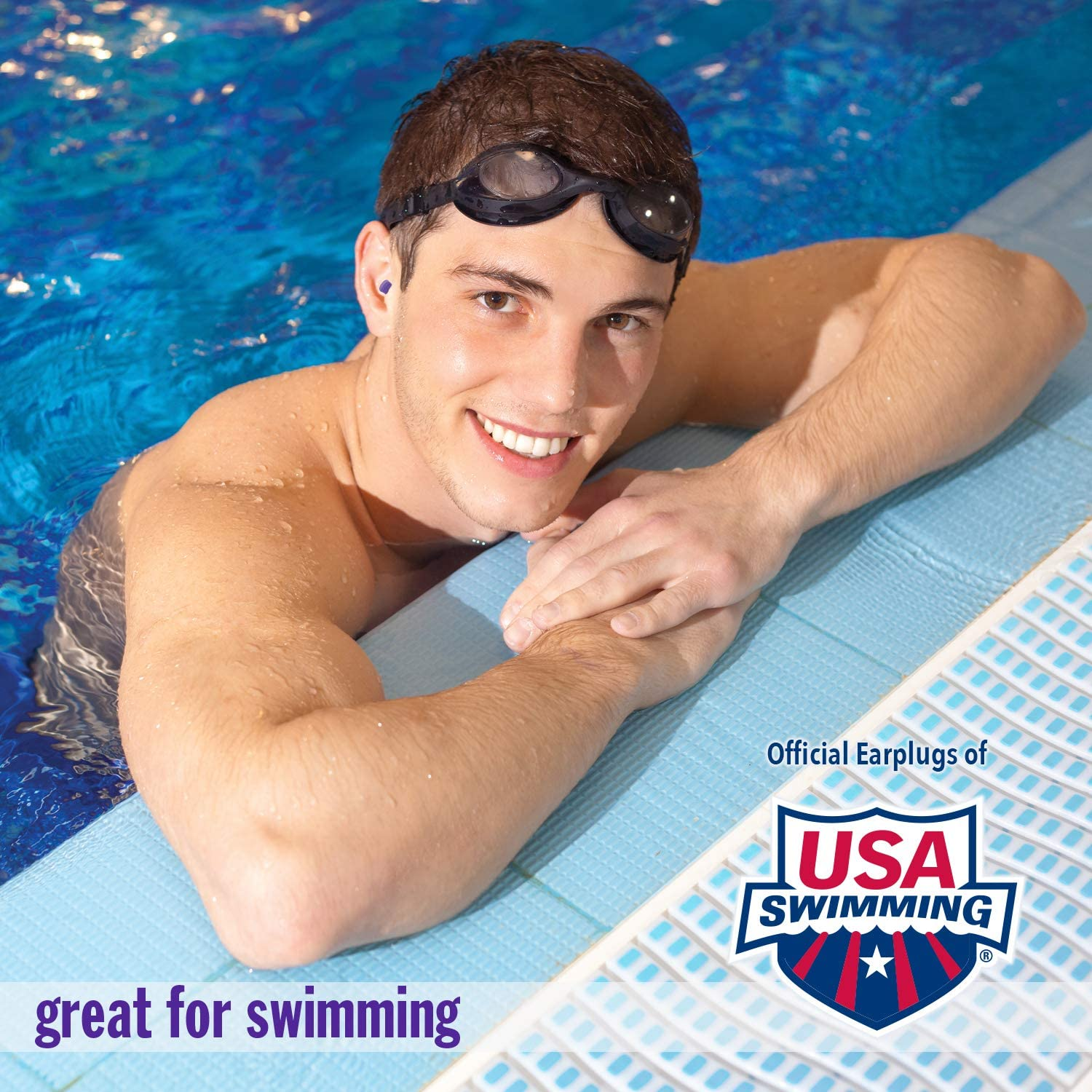 Mack'S Aquablock Earplugs - Comfortable, Waterproof, Ear Plugs for Swimming, Snorkeling and Showering, Unisex-Adult, 12, 2 Pair - Purple, Standard image number 3