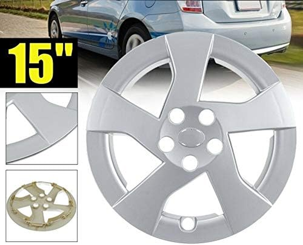 ZUXIM 15 Inch Car Wheel Cover Hub Cap Replacement, for Toyota, for Prius 2010 2011 42602-47110 Alloy Wheel Center Cap image number 4