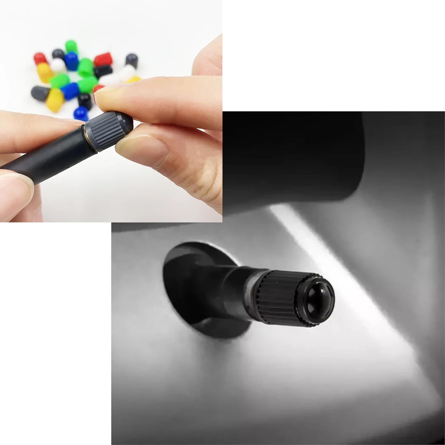 Cyclingcolors 20 X Valve Caps Valve Cover Car Motorcycle Bicycle Valve Cover Wheel Valve Caps Tyre Valve Caps Car Valve Caps Plastic White