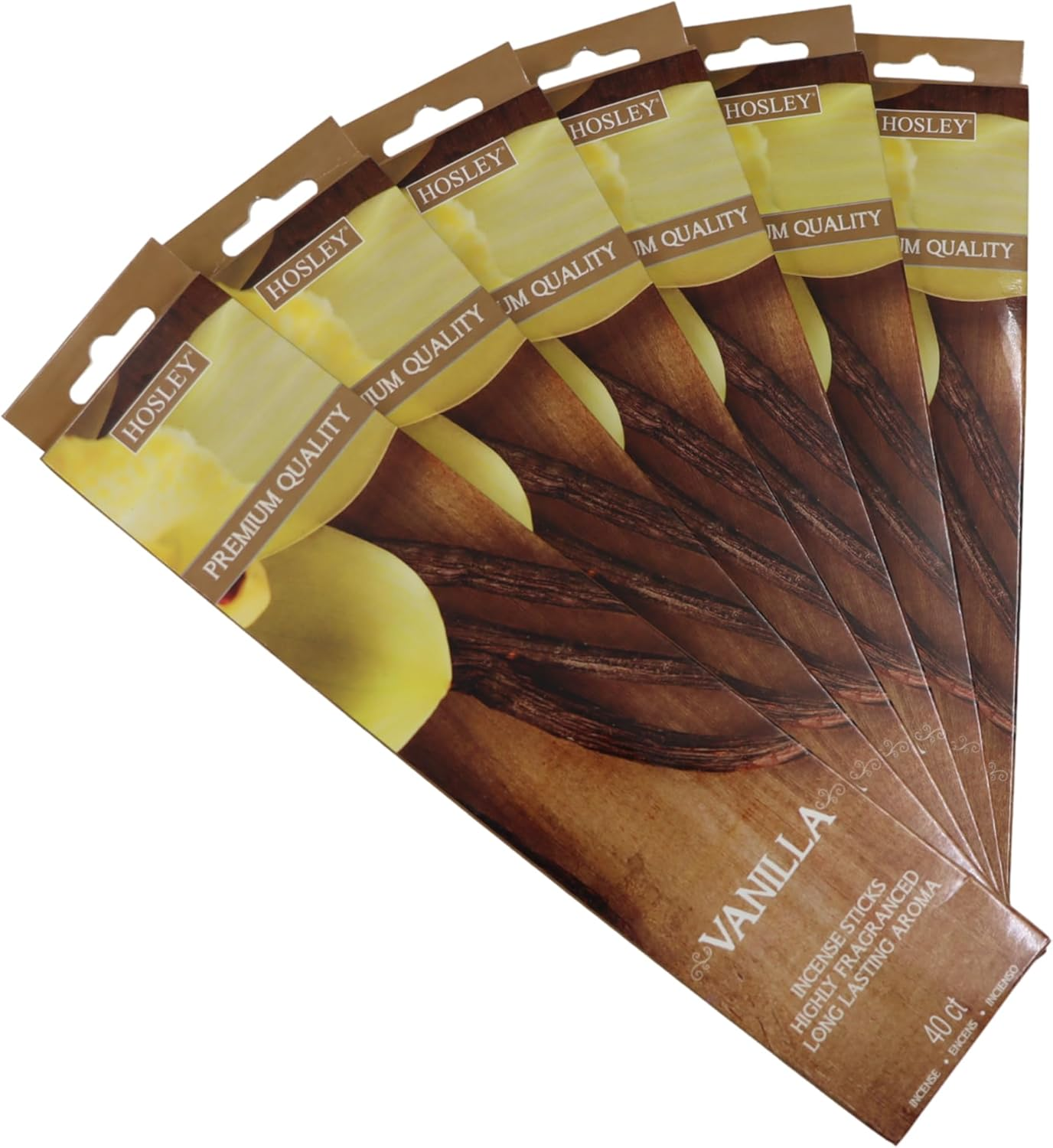 Hosley Vanilla Fragrance Incense Sticks Essential Oils Infusion for Long-Lasting Aromatherapy Bliss Holistic Relaxation in Every Box Pack of 240 Incense Stick