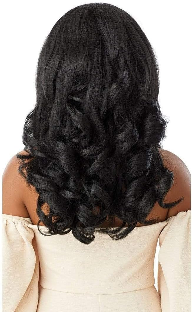 Outre Quick Weave Self Styled in 60 Seconds Neesha Soft & Natural New Half Wig Cap Laysflat Requires Less Leave Out NEESHA H301 (1) - 1 Jet Black image number 2