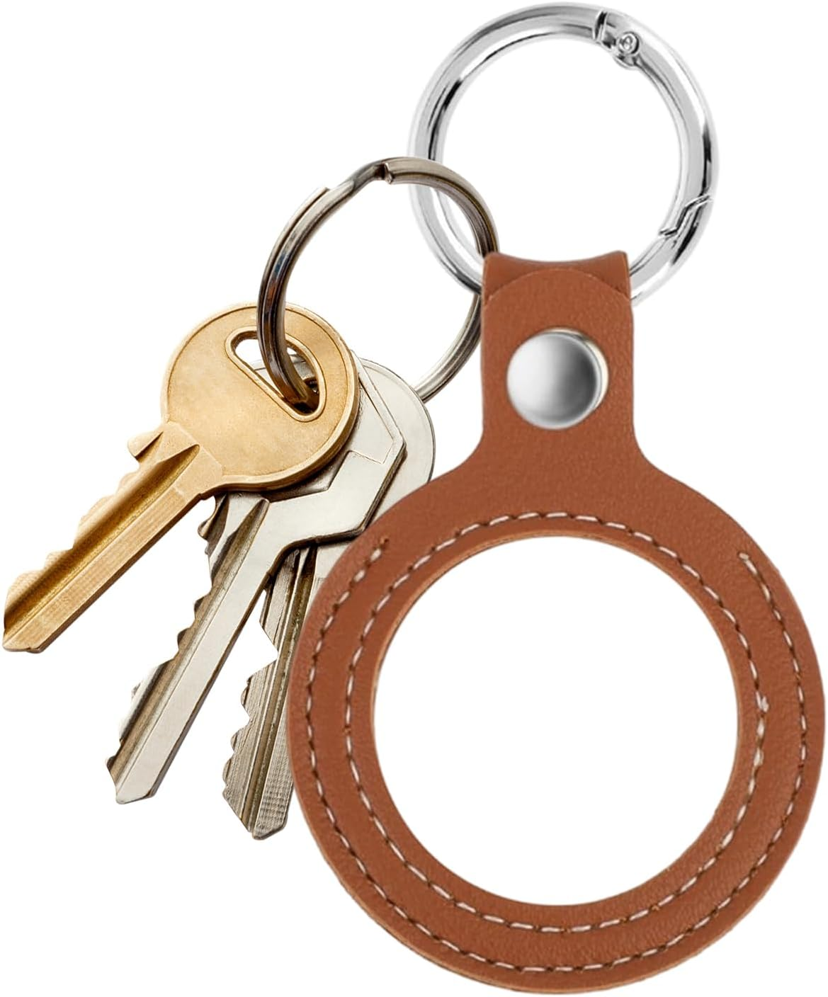 Cileznw PU Leather Coin Holder - Pocket Size Charm | PU Leather Collectible Coin Holder Keychain | Shoulder Bag for Teens Youth Adult Men Collector Students School Travel Work School Storage, Brown