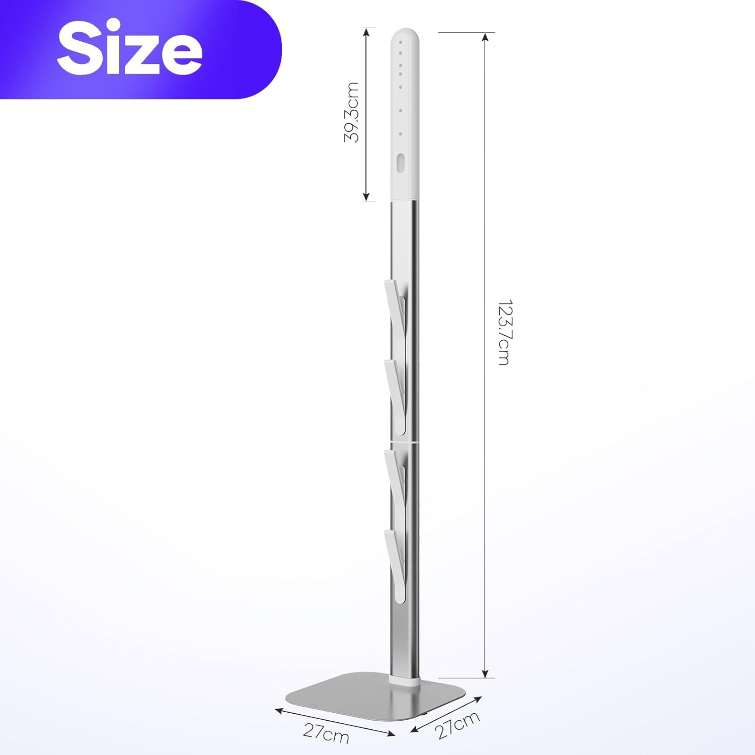 Maxkon Freestanding Vacuum Cleaner Stand Rack Hook Compatible for Dyson V7 V8 V10 V11 V12 V15 G5 Detect Slim Cordless Stick Cleaning Attachment Storage Holder Metal Base image number 3