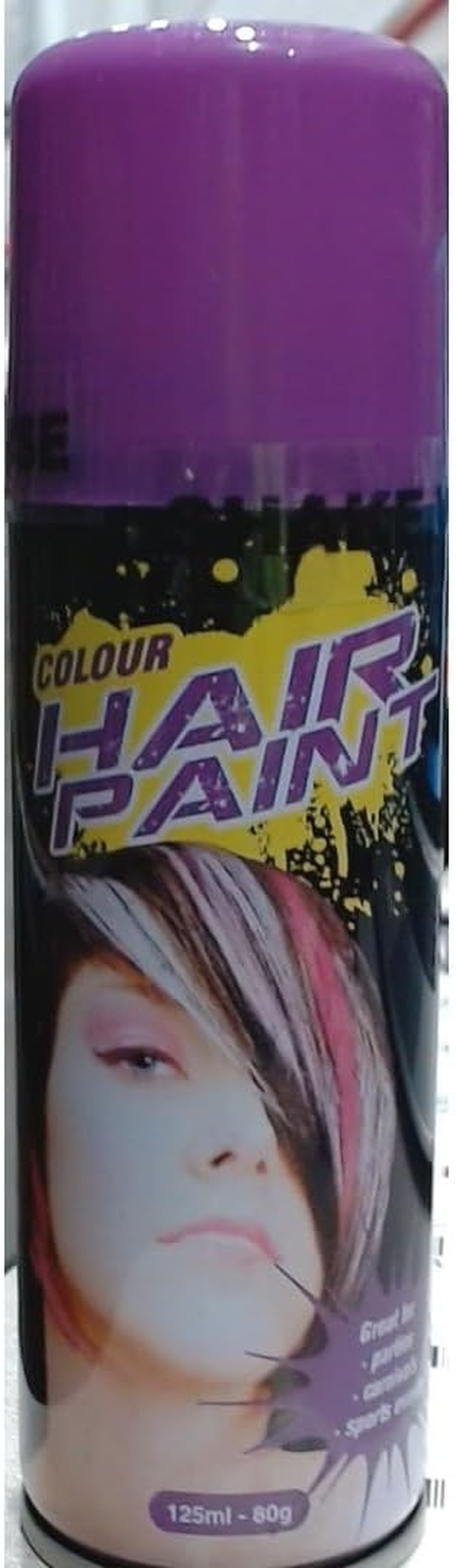 Party Central Fluro Paint Hair Spray 125 Ml, Purple