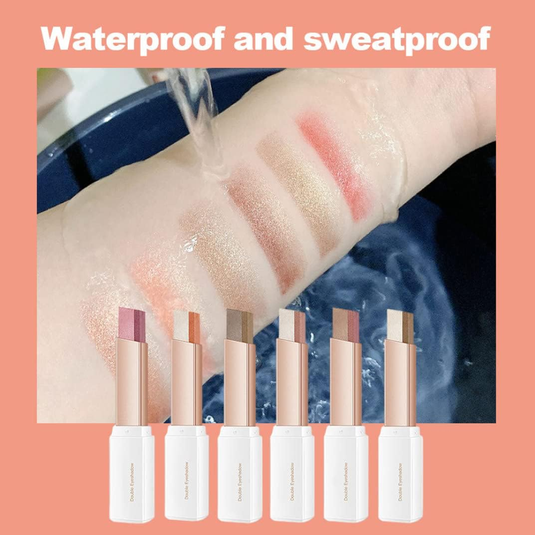 Eyeshadow Stick Double Color Eye Shadow Stick 2 in 1 Gradient Shimmer Eye Shadow Eye Makeup 2.5G Eyeshadow Pencil Style5 image number 5