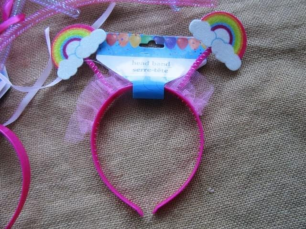 6Pcs Unicorn Hair Band Girl'S Pretend Play Head Band Party Favor image number 1