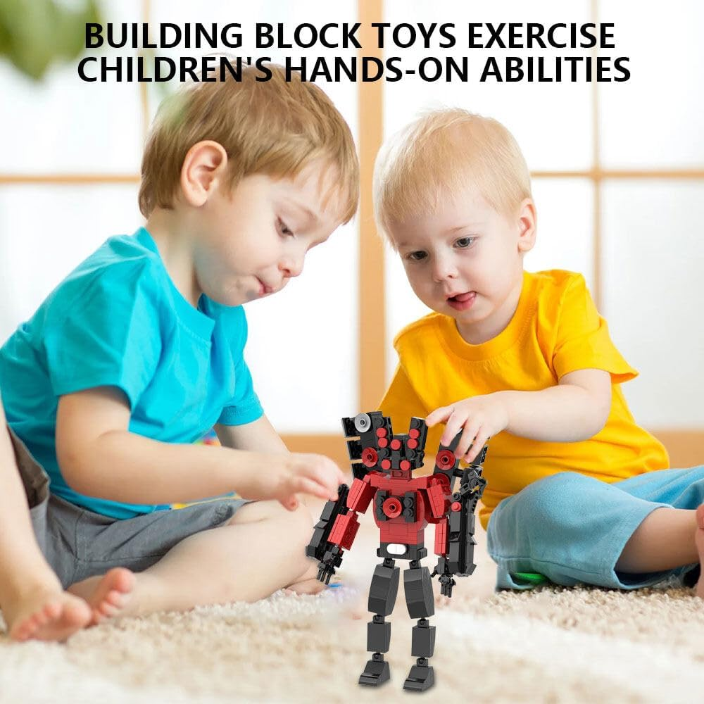 Skibidi Toilet Building Blocks, Skibidi Titan Speakerman, Skibidi Toilet Figures, Skibidi Toilet Titan Building Blocks, Upgraded Titanium Cameraman for Adults Children Fans (327 Pieces) image number 6