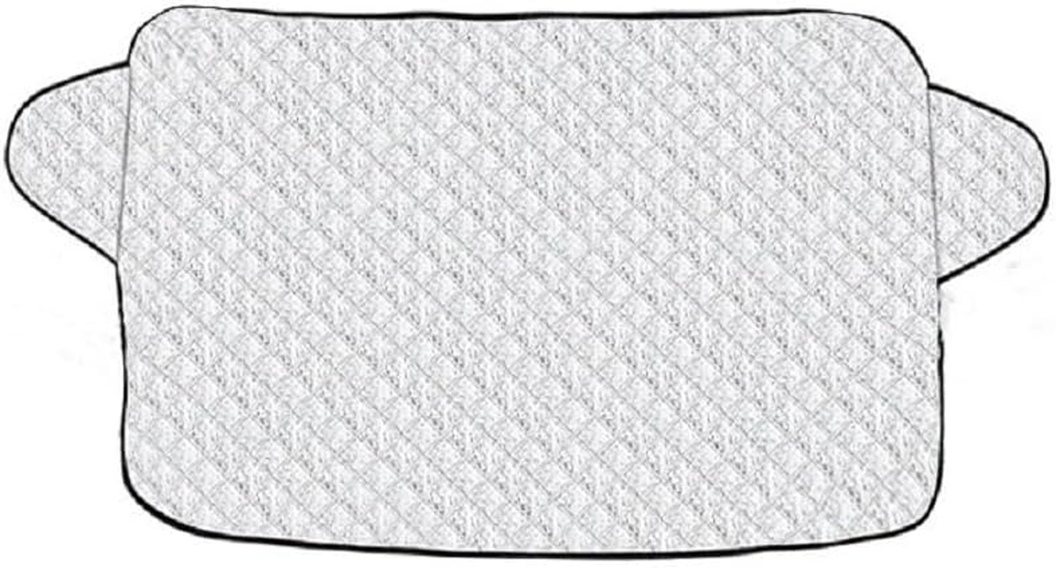 Universal Snow Cover with Tuck-In Flaps, Car Sun Shade with Aluminium Foil Lamination, Waterproof Windscreen Cover Compatible with Most Car, SUV, Truck (Style 1, 145Cm*100Cm) image number 4