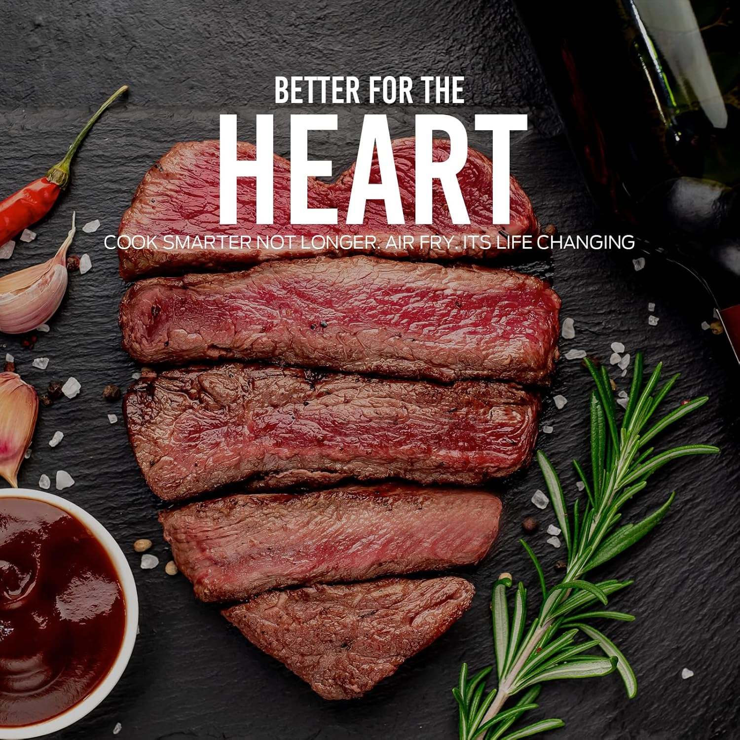 Kitchen Couture Dual Draw 10 Litre (2 X 5 Litre) Stainless Steel Air Fryer - Dual Cooking Zones, LED Display, Rapid Air Circulation, 1600W Black Silver image number 5