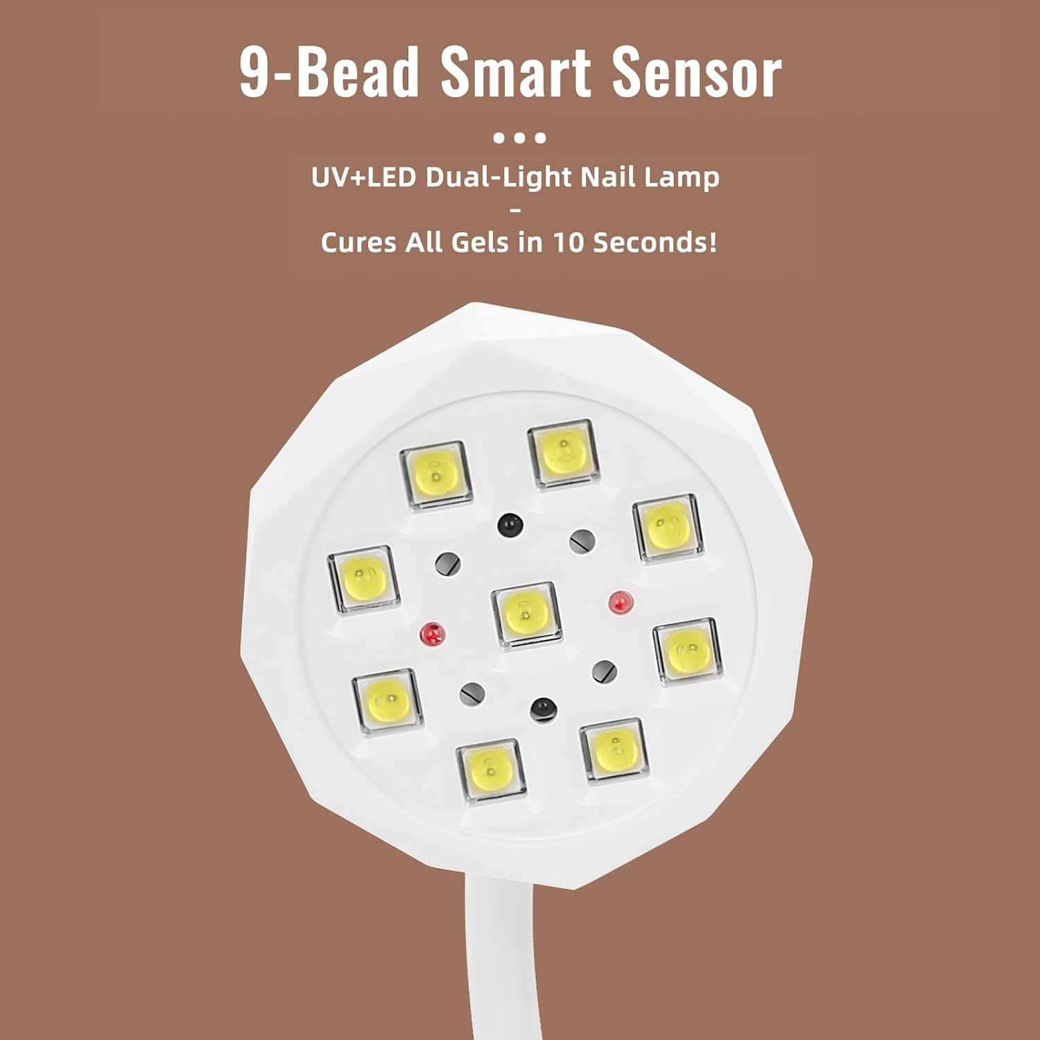 New Lotus Nail Art Lamp with Induction Light, Rechargeable Heart-Shaped Base, Fast-Drying Tabletop UV/LED Lamp for Press-On Nails