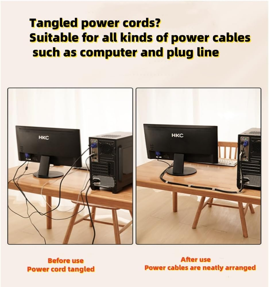 Leitunggupgraded Reusable Cable Ties, 40Pcs Self Adhesive Hook Loop Tape Heavy Duty, Multi-Purpose Sticky-Back Cord Organizer, Cable Management for Organizing Home,Office Essentials. image number 6