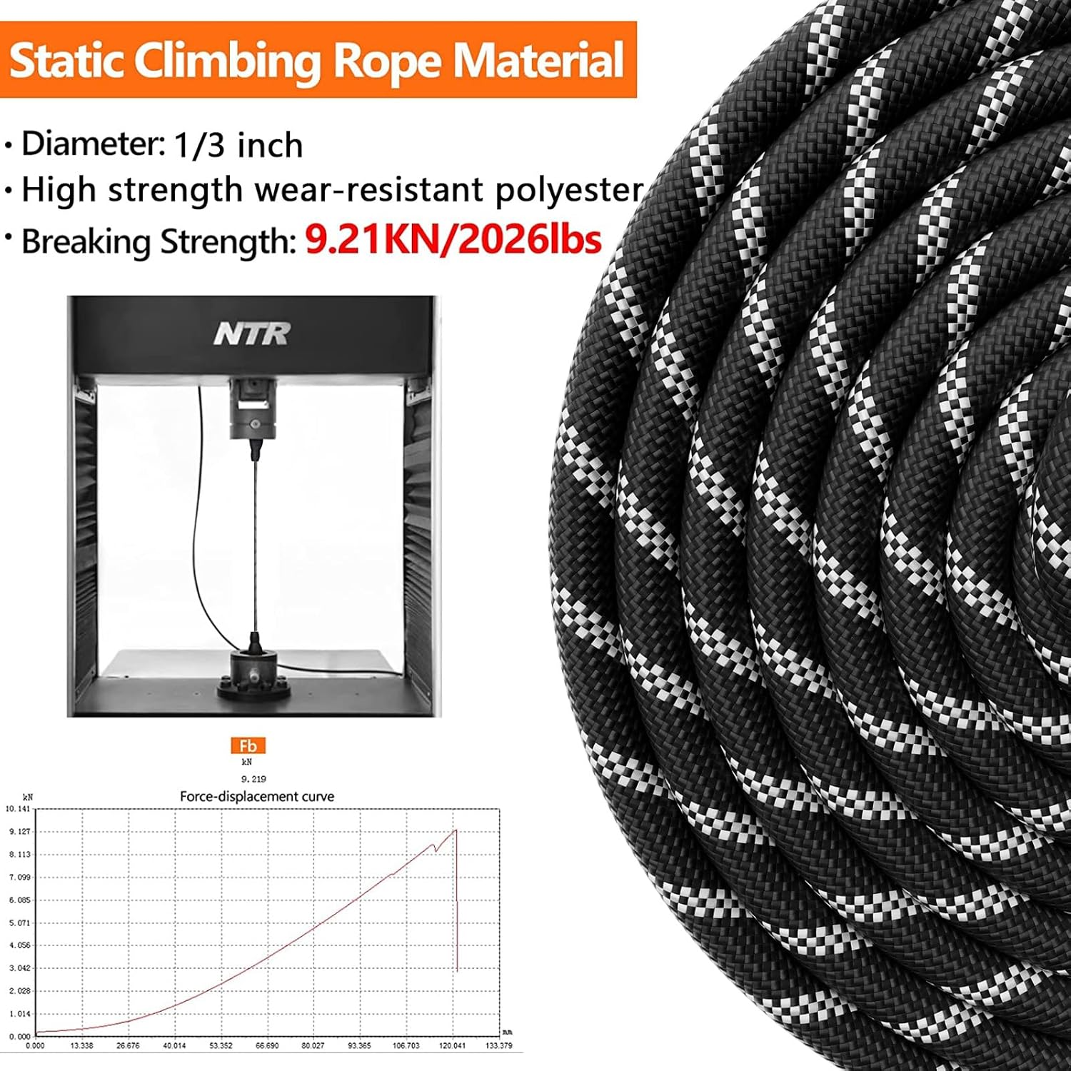 Dog Leash 15M(50Ft), Heavy Duty Reflective Recall Training Leads, Rope Dog Leads for Large Medium Small Dog, Long Leash for Dog Training, Walking, Playing, Black image number 4