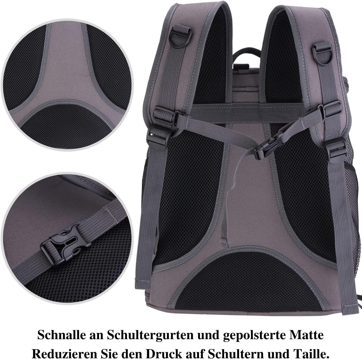 Lollimeow Pet Carrier Canvas Bubble Backpack, Breathable Capsule Portable Pet Backpack - Ivory image number 3