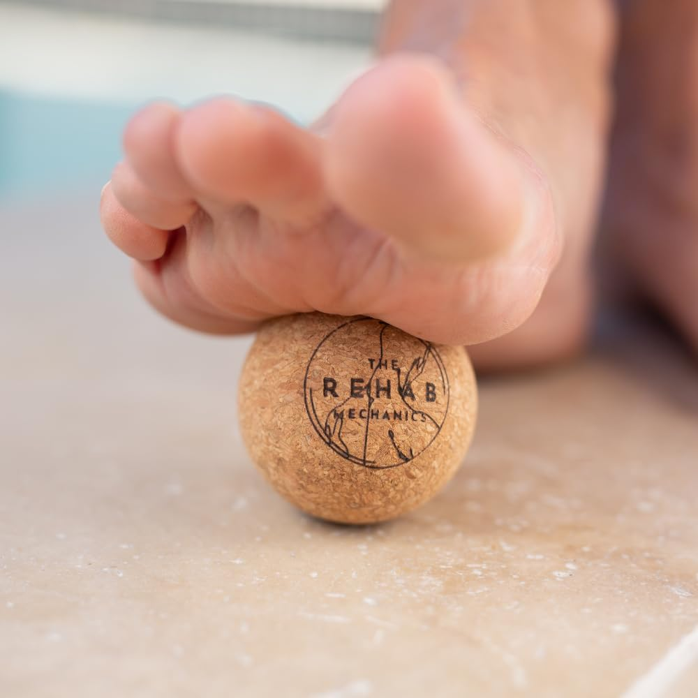 The Rehab Mechanics Mini Cork Ball &ndash; Natural Cork Massage Ball for Foot Pain Relief, Plantar Fasciitis & Arch Support &bull; Portable Trigger Point, Deep-Tissue, Circulation & Mobility Tool image number 4
