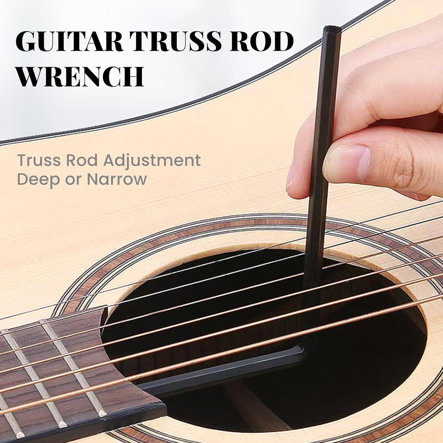 Guitar Truss Rod Wrench Set - 5Mm and 4Mm Allen Keys for Truss Rod Adjustment image number 1