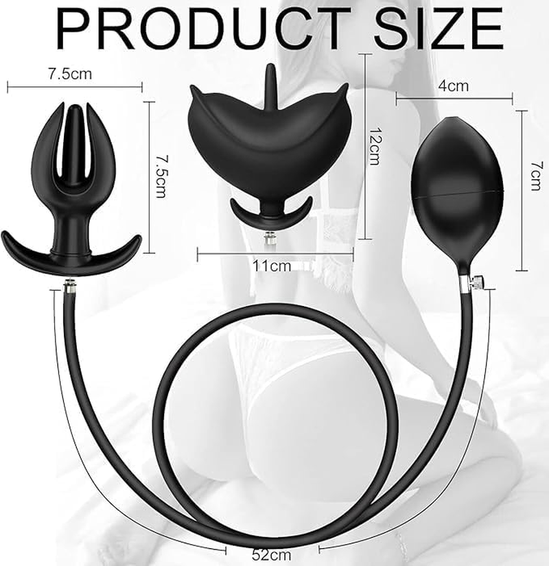 Expand Inflatable Oversized Enema Training Butt Plug Anal Toy for Adult Men Women Sex Toys image number 4
