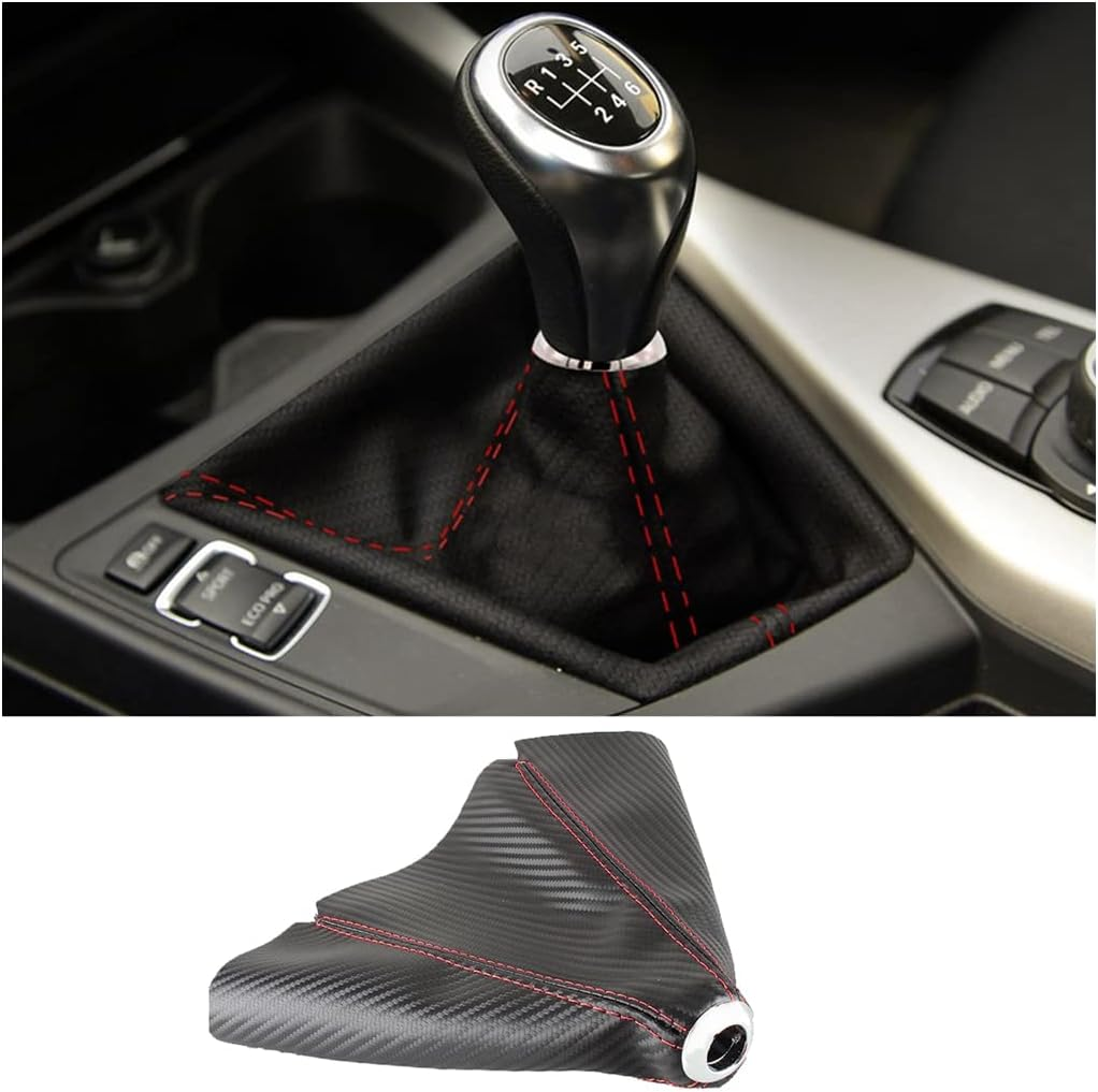 Zipelo Car Shift Boot Cover, Universal Auto Gear Shift Knob Dust Protector, Leather Manual Auto Shifter Shift Boots Cover Gear Stick Gaiter, Vehicle Accessorise for Most Car