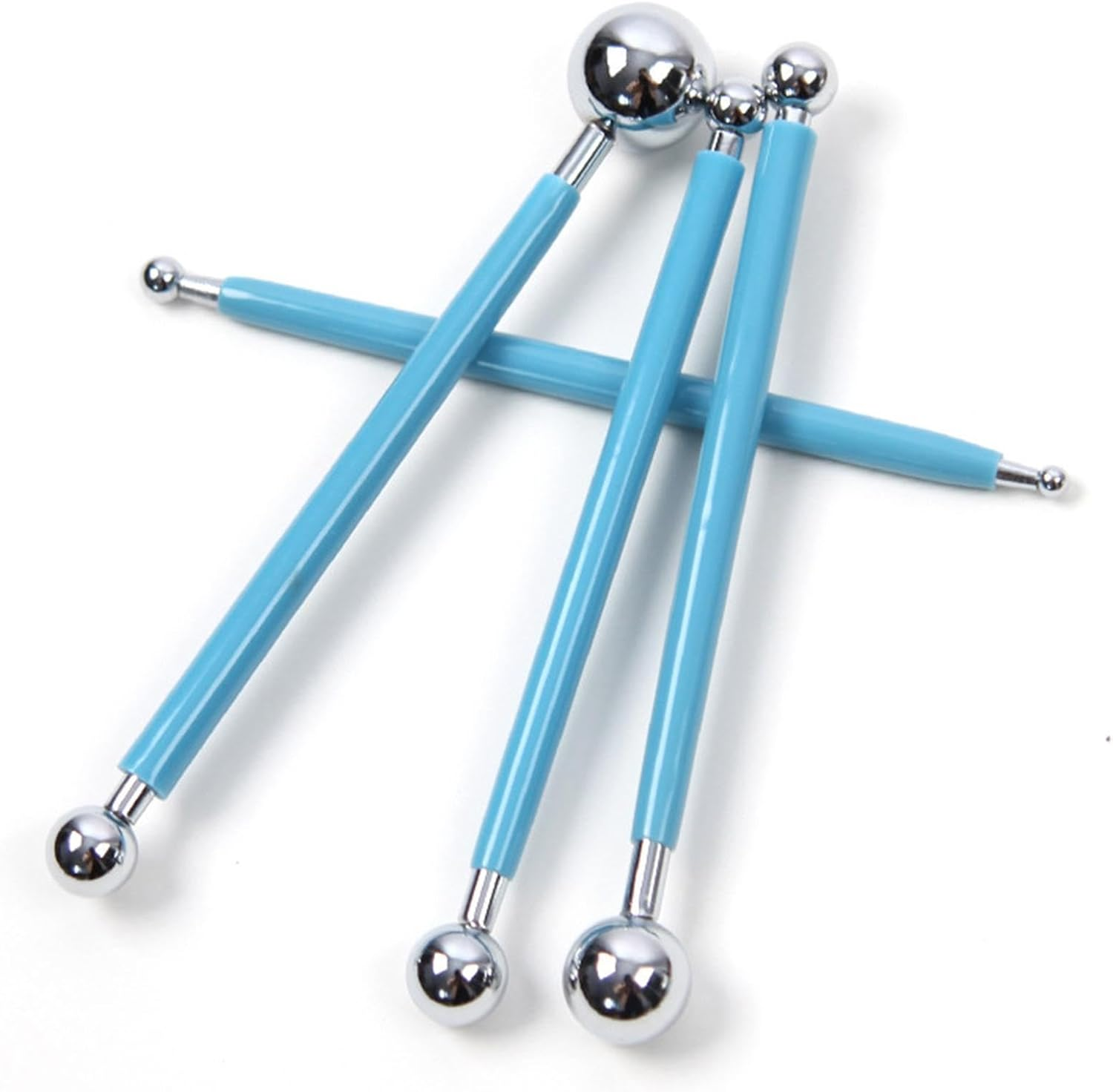 Frediuo 4 Pieces Ball Stylus Dotting Tools Pottery Tools Rock Painting Two Ended Ball Stylus, Blue image number 5