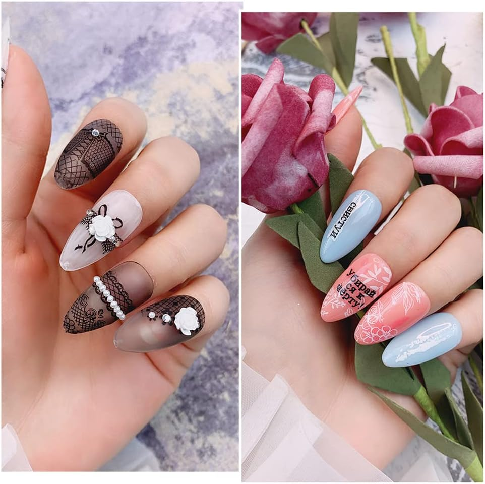 Nail Stamp Set, 5 Pieces Nail Stamp Plate Flowers, Nail Stamping Stencils Set, Nail Stamping Plates, Nail Stamping Stencil Set image number 5