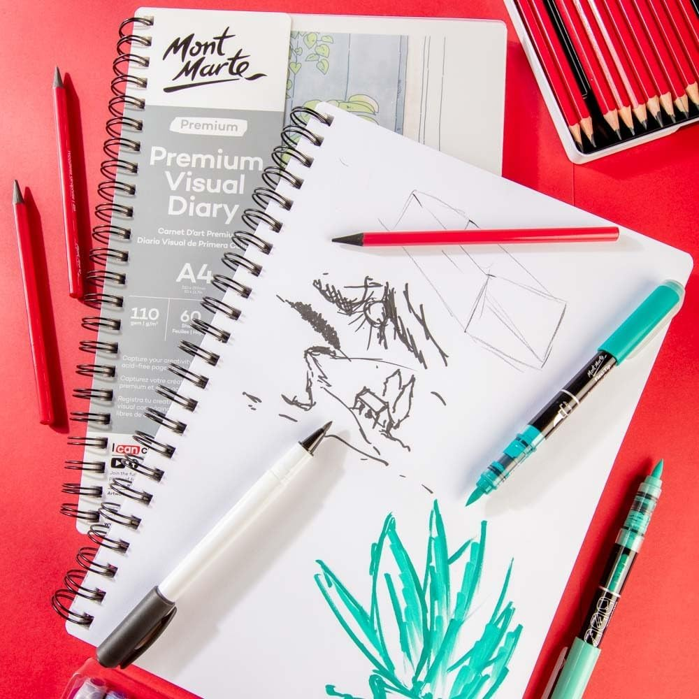 Mont Marte 110Gsm Premium Visual 60 Sheets Diary, A4 Size image number 5