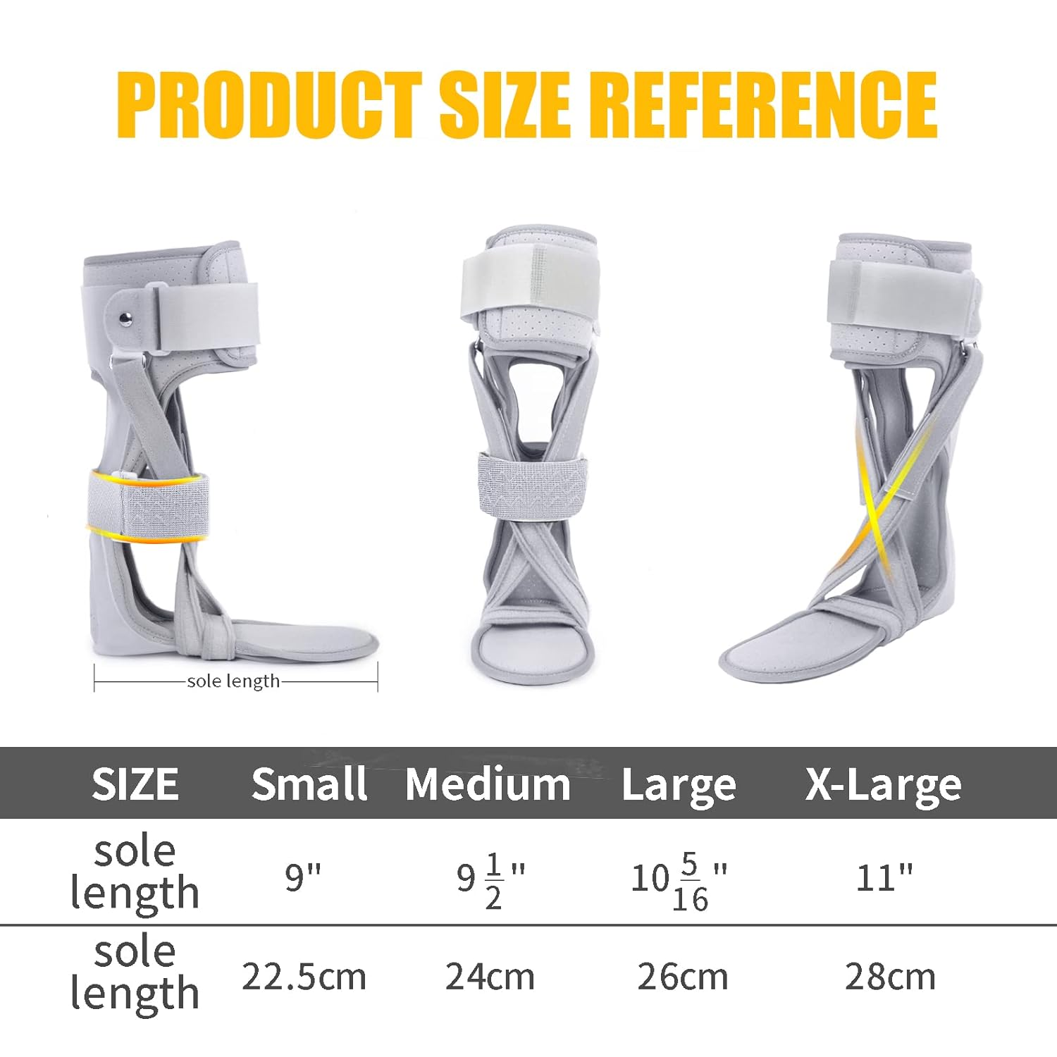 AFO Foot Drop Brace Ankle Foot Orthosis Medical Afo Walking with Shoes for Stroke Hemiplegia (Large-Left) image number 5