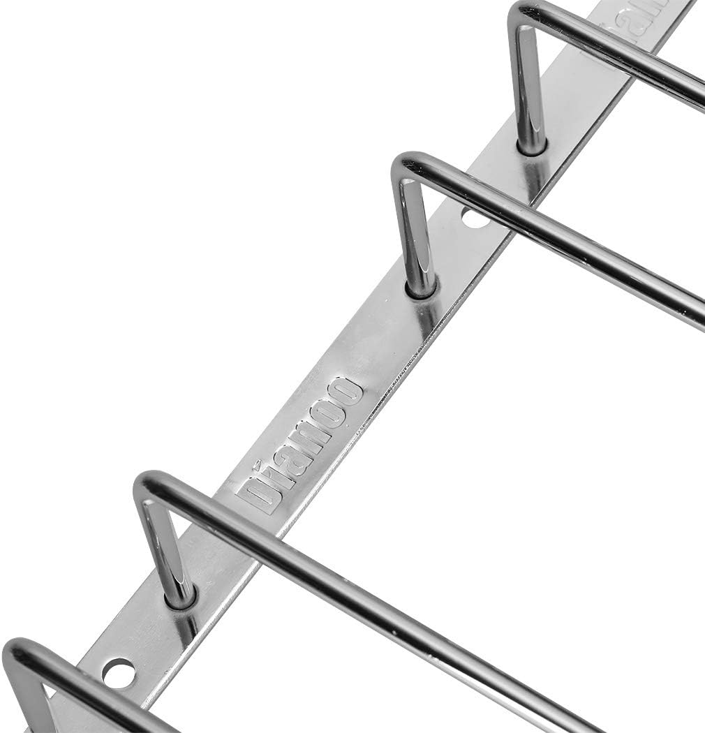 Dianoo Wine Glass Stemware Rack Holder Wine Glass Rack under Cabinet with Screws Chrome Finish 22CM 3 Rows image number 5