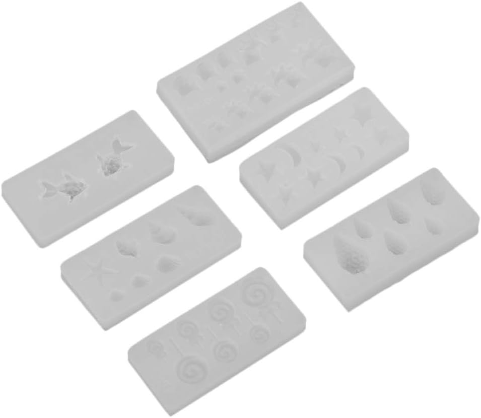 Lovoski 6X Nail Art Mold Silicone Mould Mini DIY Earring Ear Studs Manicure Tool 3D image number 4
