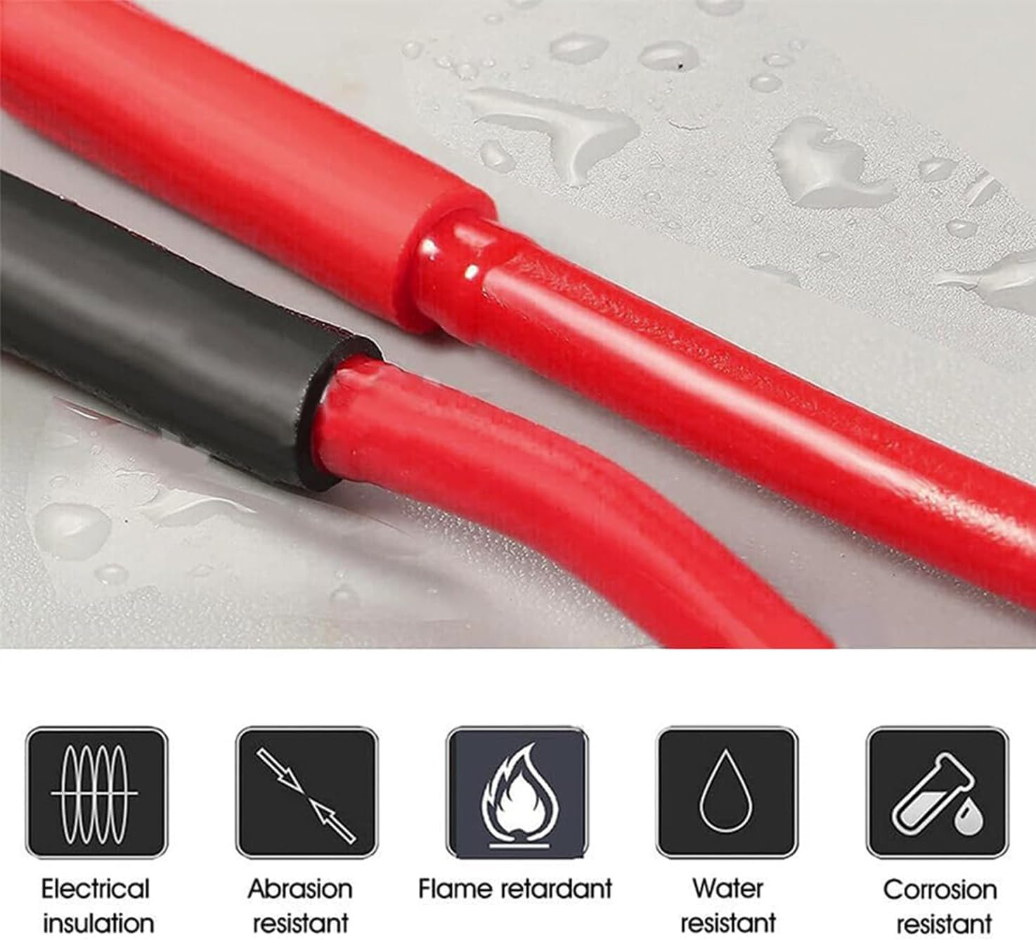 WADY 270Pcs Heat Shrink Tubing Kit, Black+Red,6 Sizes, Waterproof Wire Shrink Wrap Tubing, with Plastic Storage Case, for Wire Cable Shrinks Wraping Repair Insulation DIY image number 6