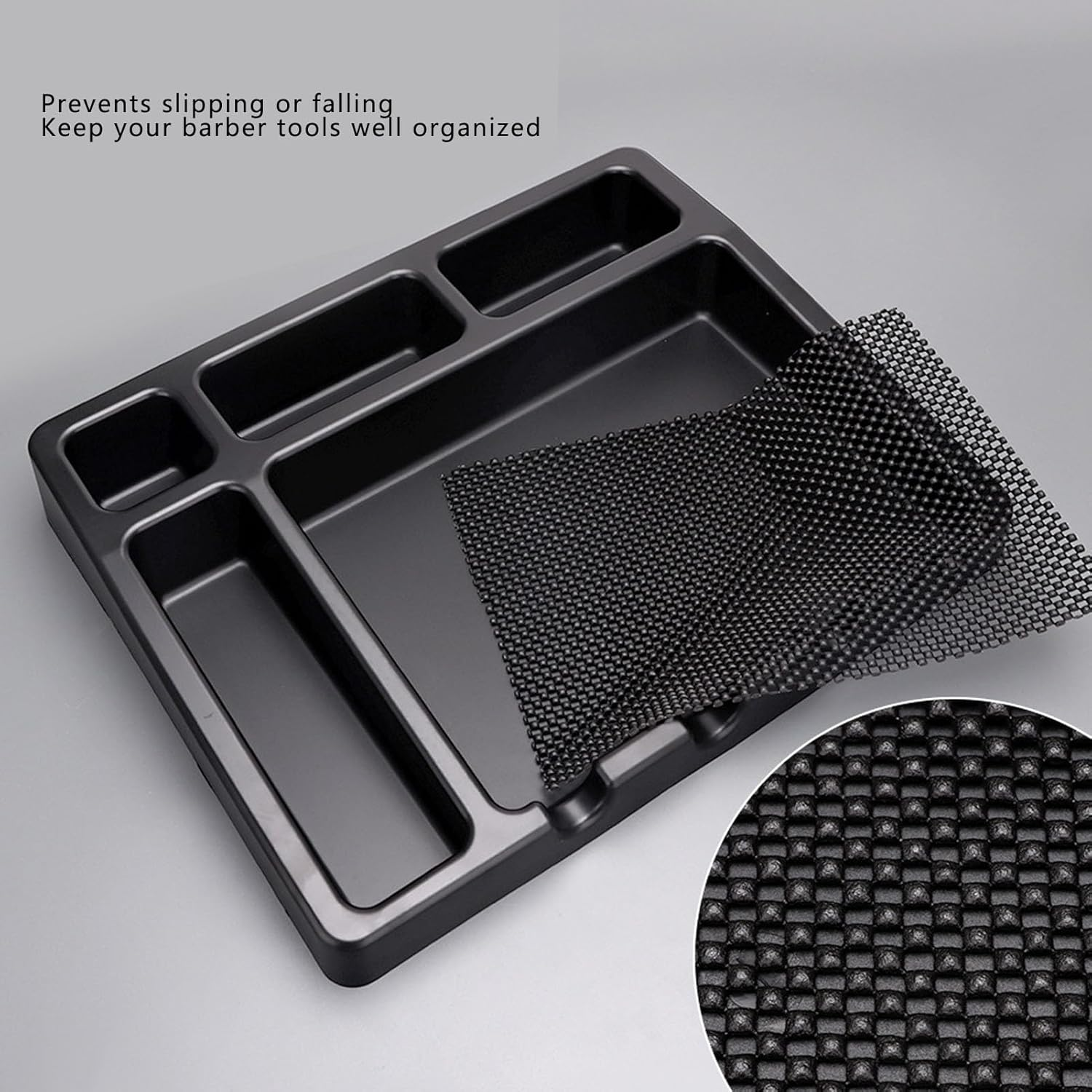 Fockety Hair Scissors Storage Rack Barber Scissors Storage Box with Non-Slip Mat, Hairdressing Combs, Clips, Scissors, Organiser, Hairdressing Scissors Container for Salon image number 1