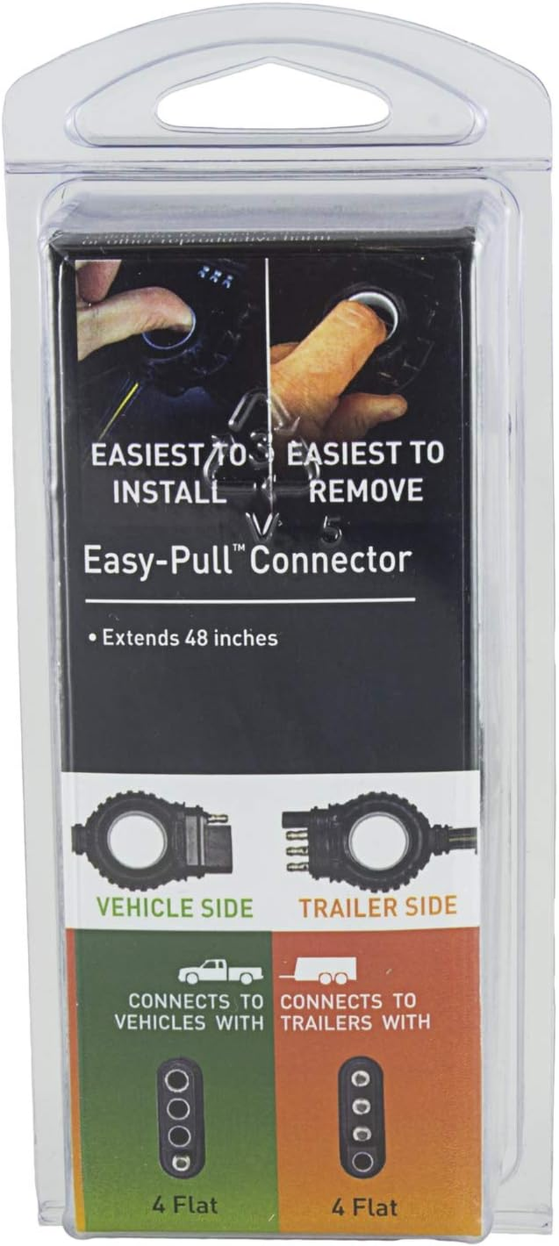 Hopkins Towing Solutions 48044 Endurance Easy-Pull 48" 4 Flat Vehicle Side Trailer Connector image number 1
