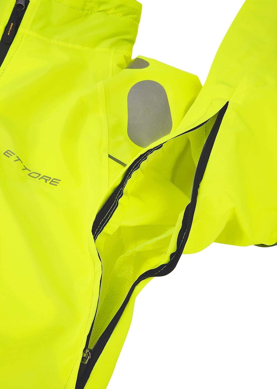 Ettore Mens Cycling Jacket Waterproof Breathable High Visibility Yellow - Night Eagle II image number 2