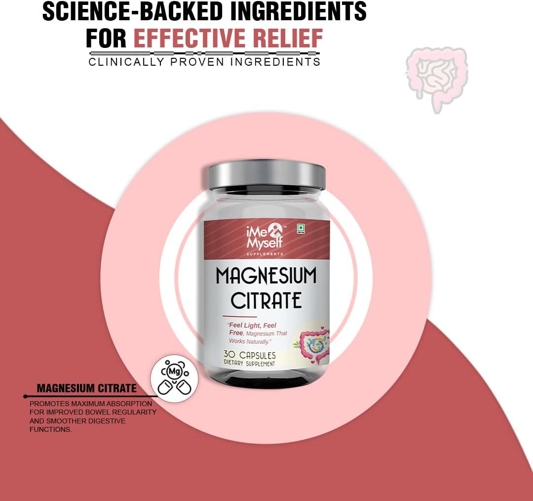 Imemyself Magnesium Citrate Capsules - 30 Count | Dietary Supplement for Daily Wellness image number 6