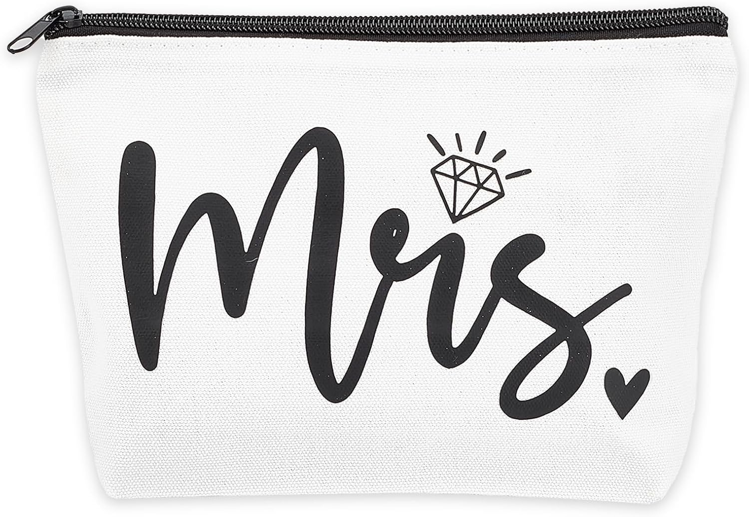 NICENEEDED White Bride Make up Bag Future Mrs Travel Toiletry Bag Bridal Shower Decorations with Zip Engagement Gifts Hen Party Accessories image number 5