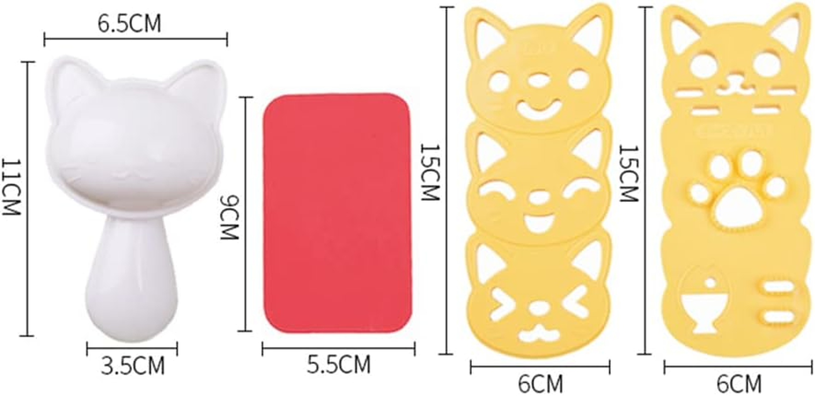 DIY 3D Cat Bento Rice Chocolate Sandwich Ball Mold Sushi Cutter Mould Maker Tool