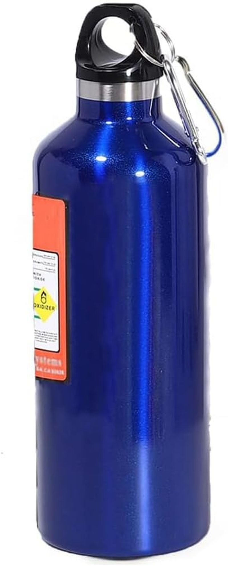 NOS Sports Water Bottle with Hook, 500 Ml, Sports Bottle, NOS Water Bottle Made of Bpa-Free, Outdoor Activities, Car, Food, Rustproof Water Bottle for Children, School, Sports, Bike, Fitness (Blue) image number 1