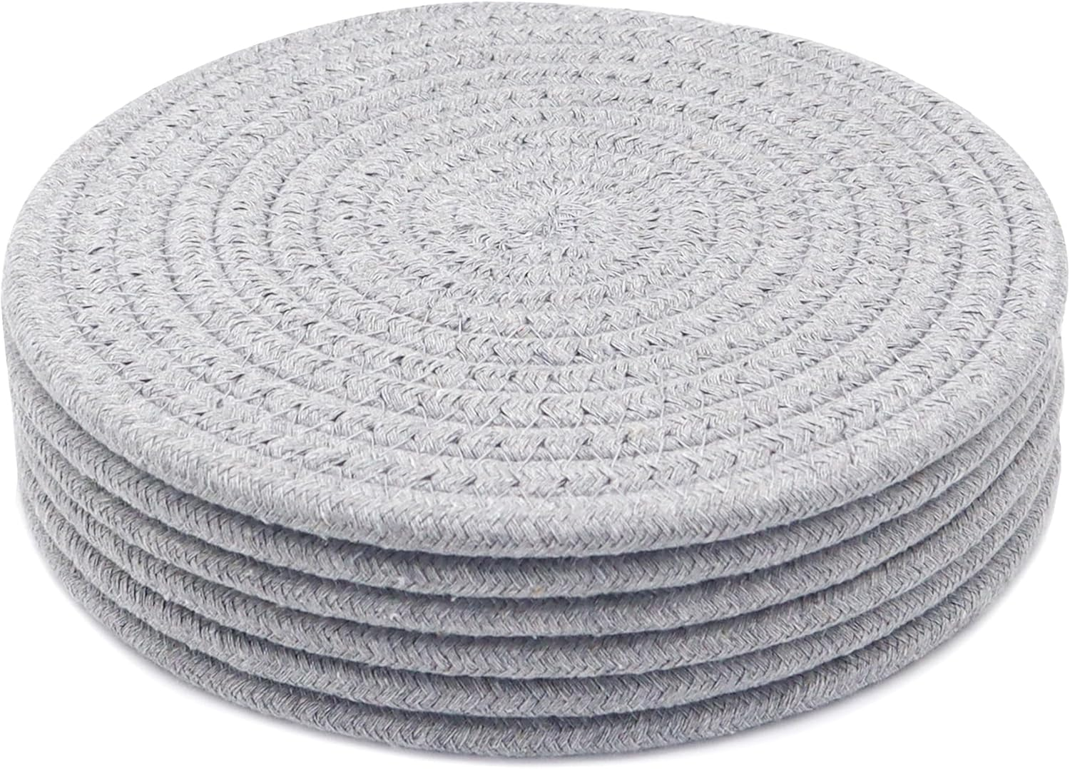 8 Inch Trivets for Hot Dishes, Hot Pots and Pans, Thick Heat Resistant Large Coaster for Kitchen, Hot Pads, Kitchen Essentials, Kitchen Decor for Table & Countertop, 6 Pcs