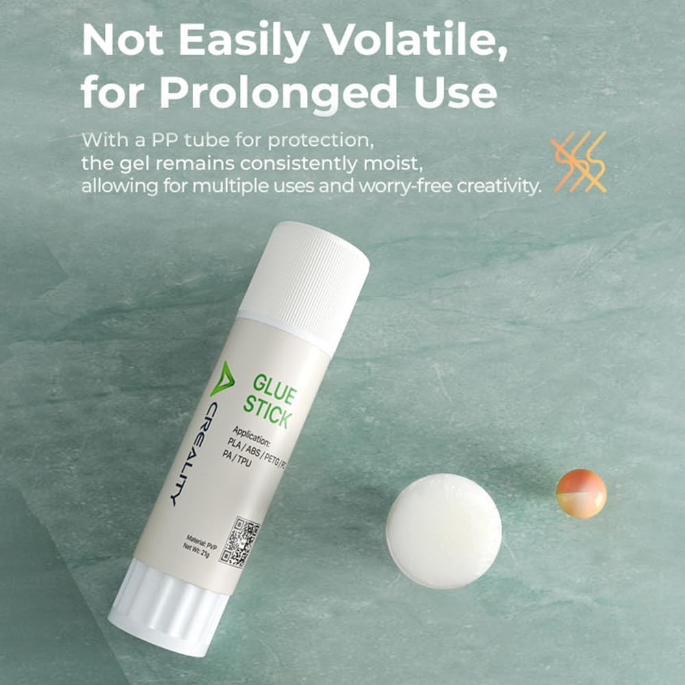 Glue Stick for 3D Printer Build Plate 21 Gram Each PVP Solid Glue Stick Hot Bed First Layer Using PLA/ABS/PETG/PC/PA/TPU Non-Toxic Easy to Stick image number 6