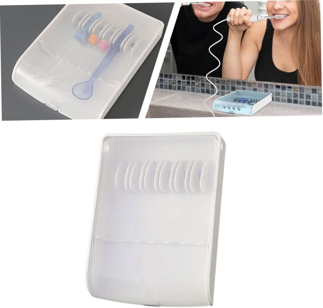 Water Flosser Tips Storage Case, 5.3Inch Clear Irrigator Replacement Nozzle Organizer (No Tips Included) image number 3
