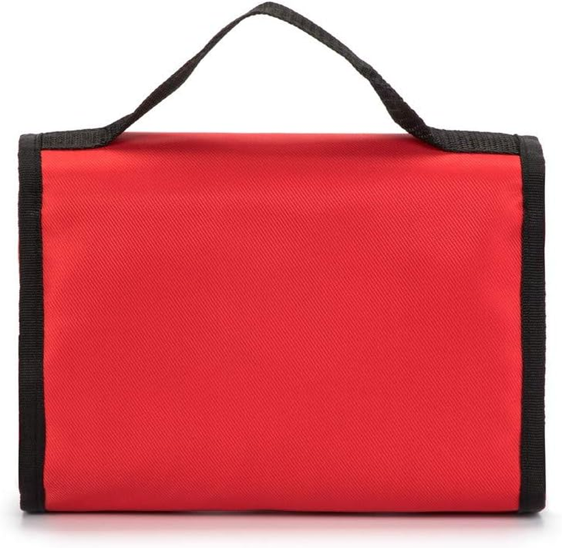 Portable Medicine Bag Multi-Layer First Aid Kit Bag Outdoor Travel Rescue Bag Empty Pouch Tote First Responder Storage Compact Survival Medicine Bag for Home Office Sport Gym Car (Red Bb)