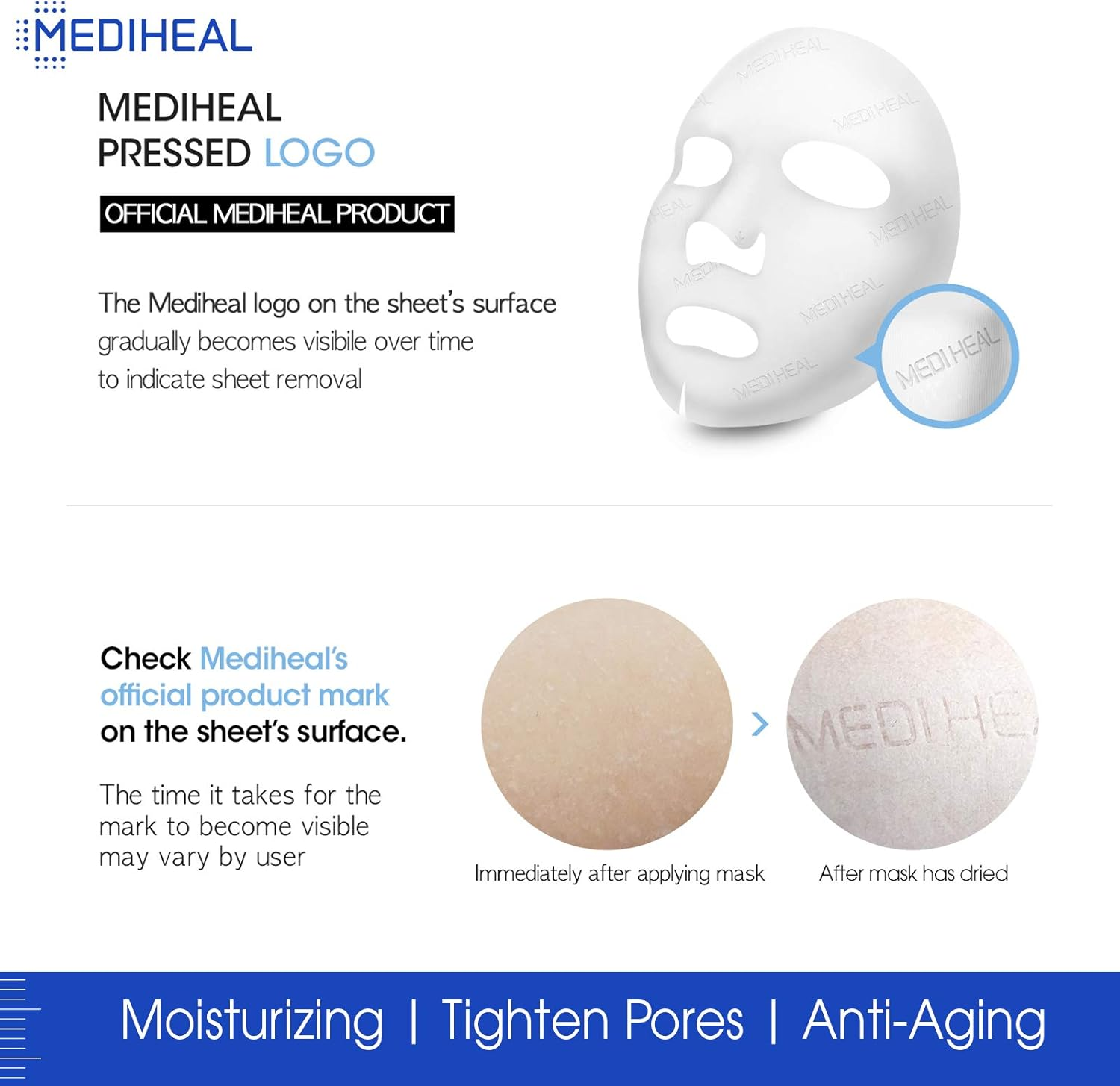 MEDIHEAL NMF Aquaring Ampoule Mask Face Facial Sheet Skin Care 10 PCS image number 2