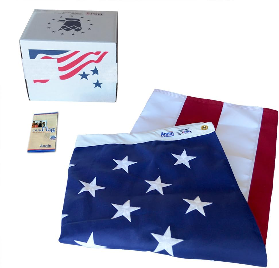 Annin Flagmakers American Flag Tough-Tex Polyester Flag, 6 X 10 Feet (Model 2740) 100% MADE in USA